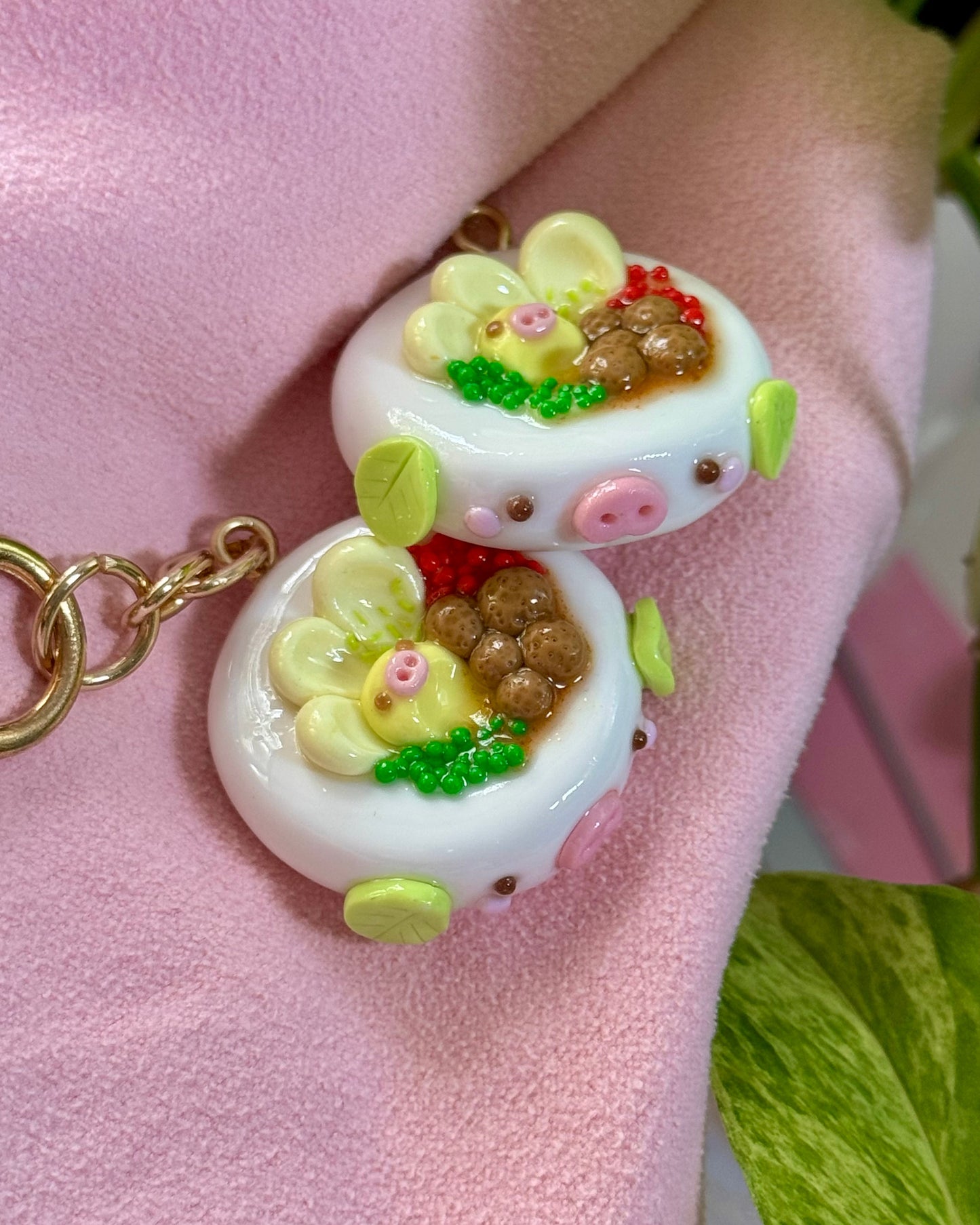 Moo-ball keychain