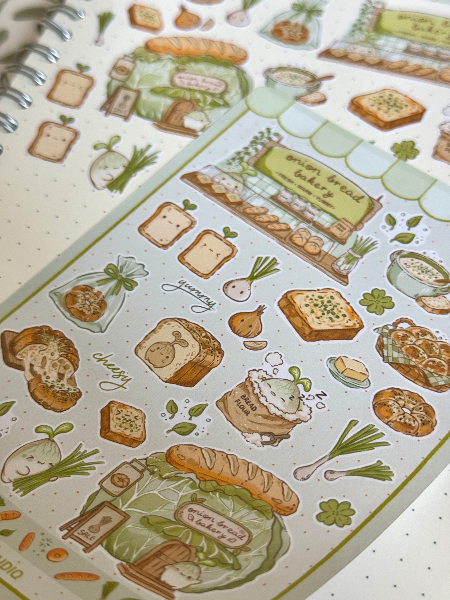 Onion bread bakery 🥯 sticker sheet