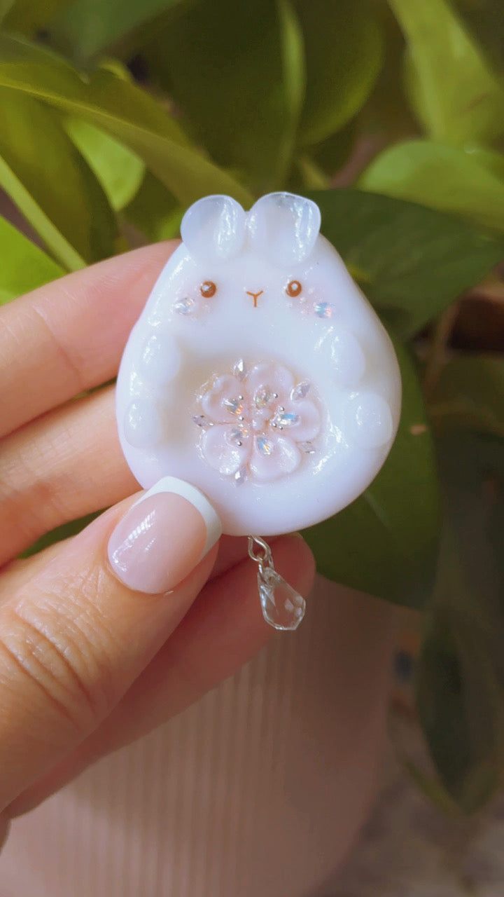 Crystal bunny worry (not) stone