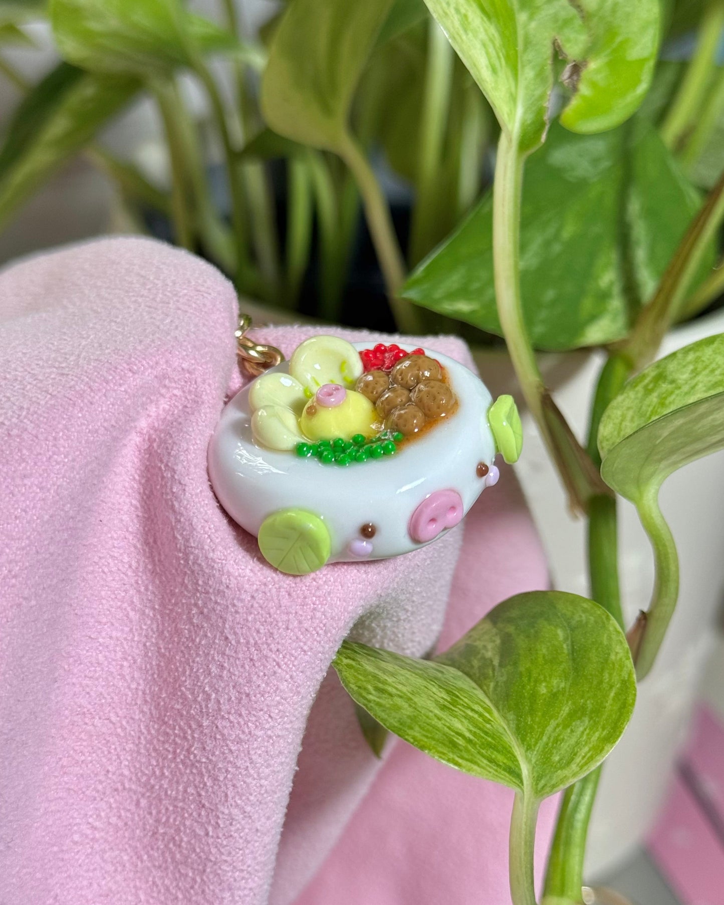 Moo-ball keychain