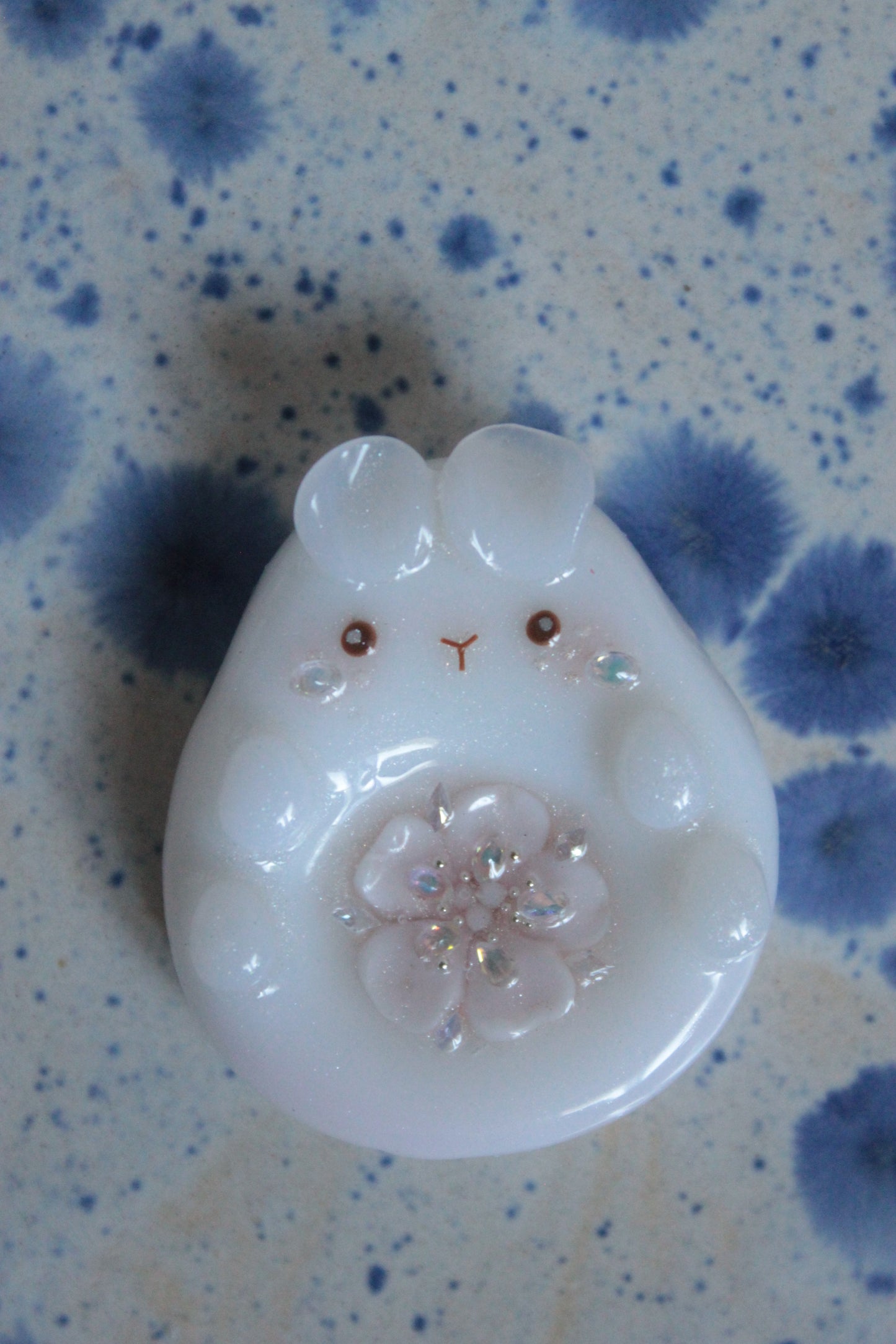 Crystal  bunny worry (not) stone