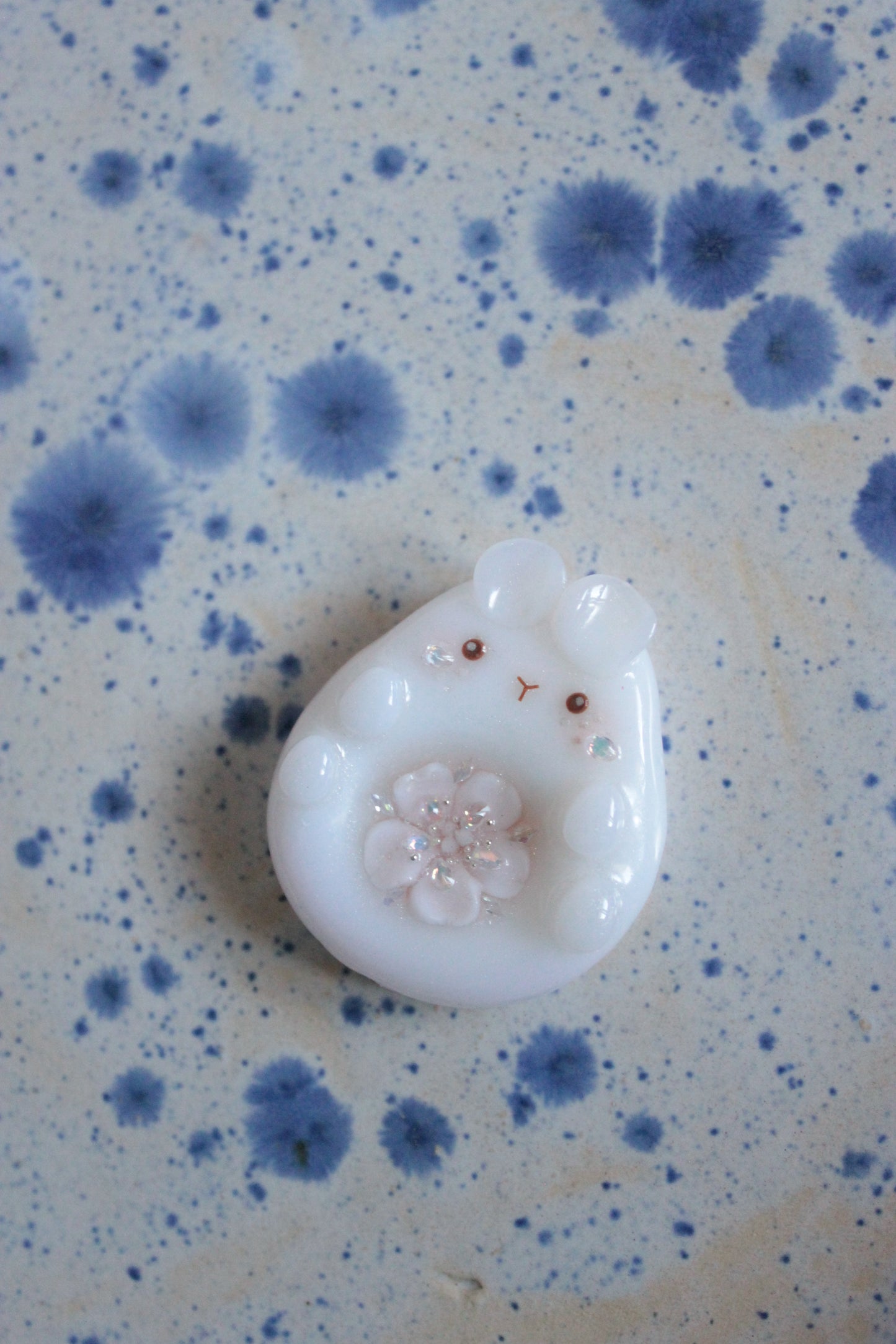 Crystal  bunny worry (not) stone