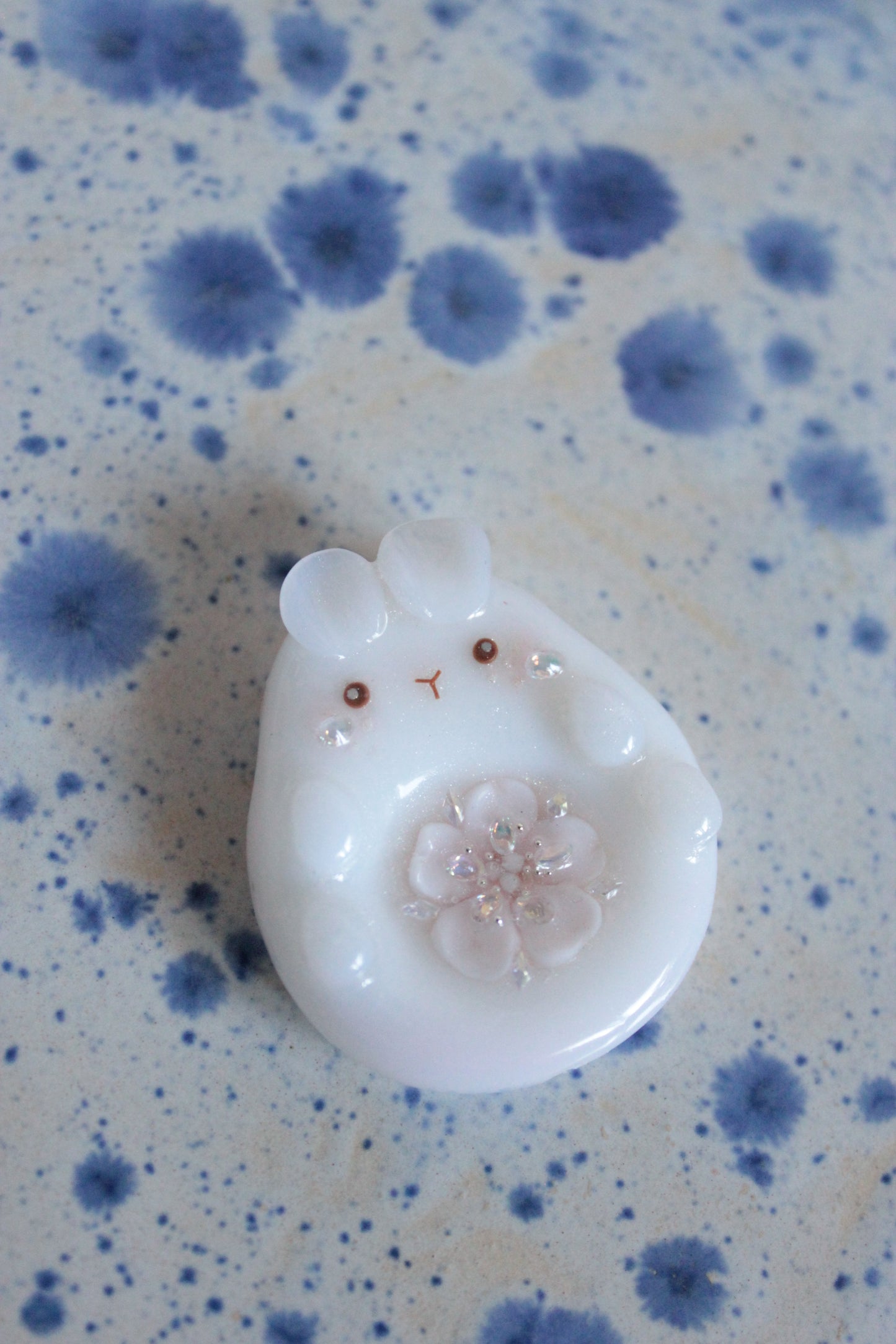 Crystal  bunny worry (not) stone
