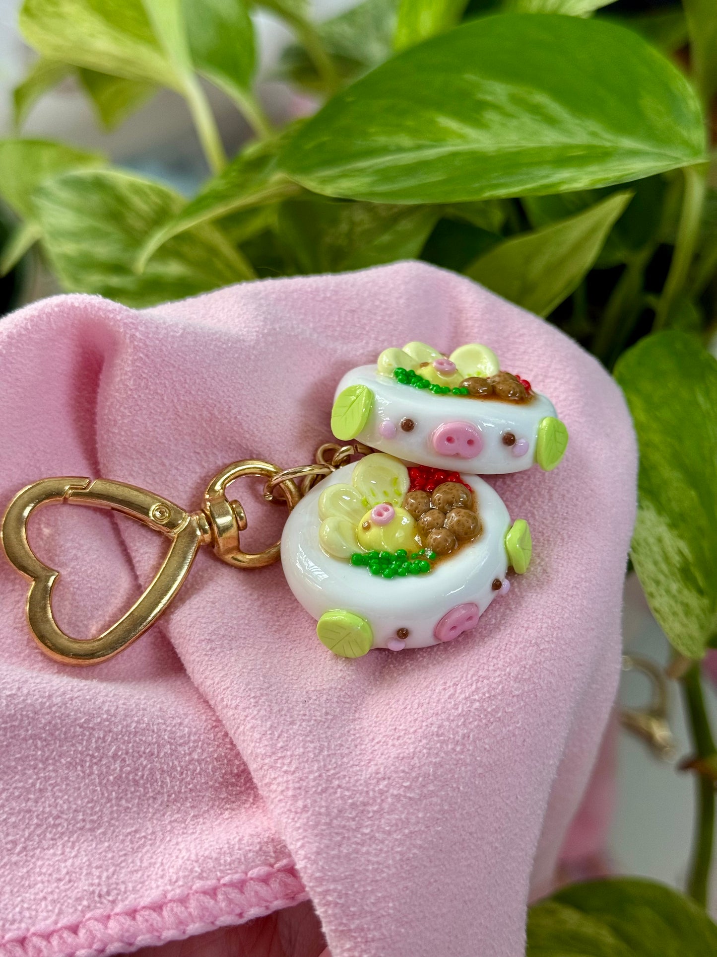 Moo-ball keychain