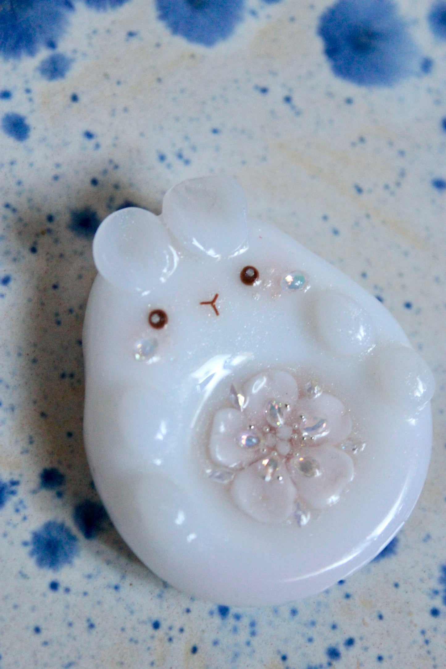 Crystal  bunny worry (not) stone