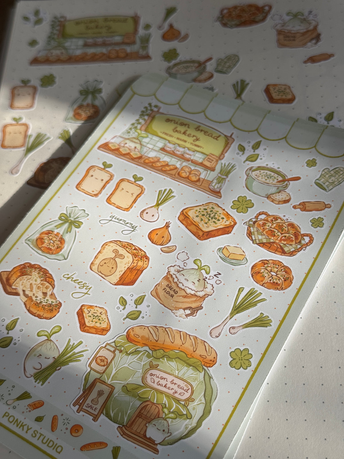 Onion bread bakery 🥯 sticker sheet