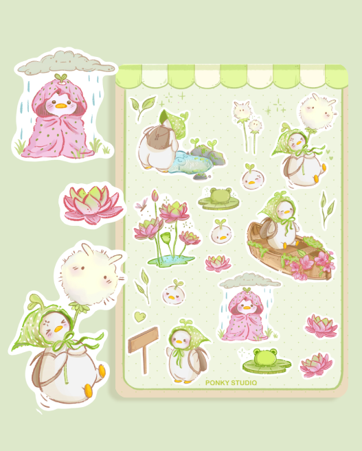 Goose adventures sticker sheet