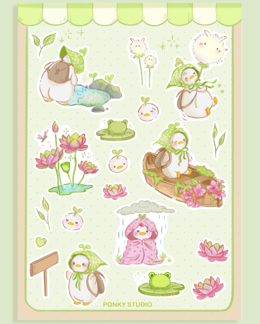 Goose adventures sticker sheet