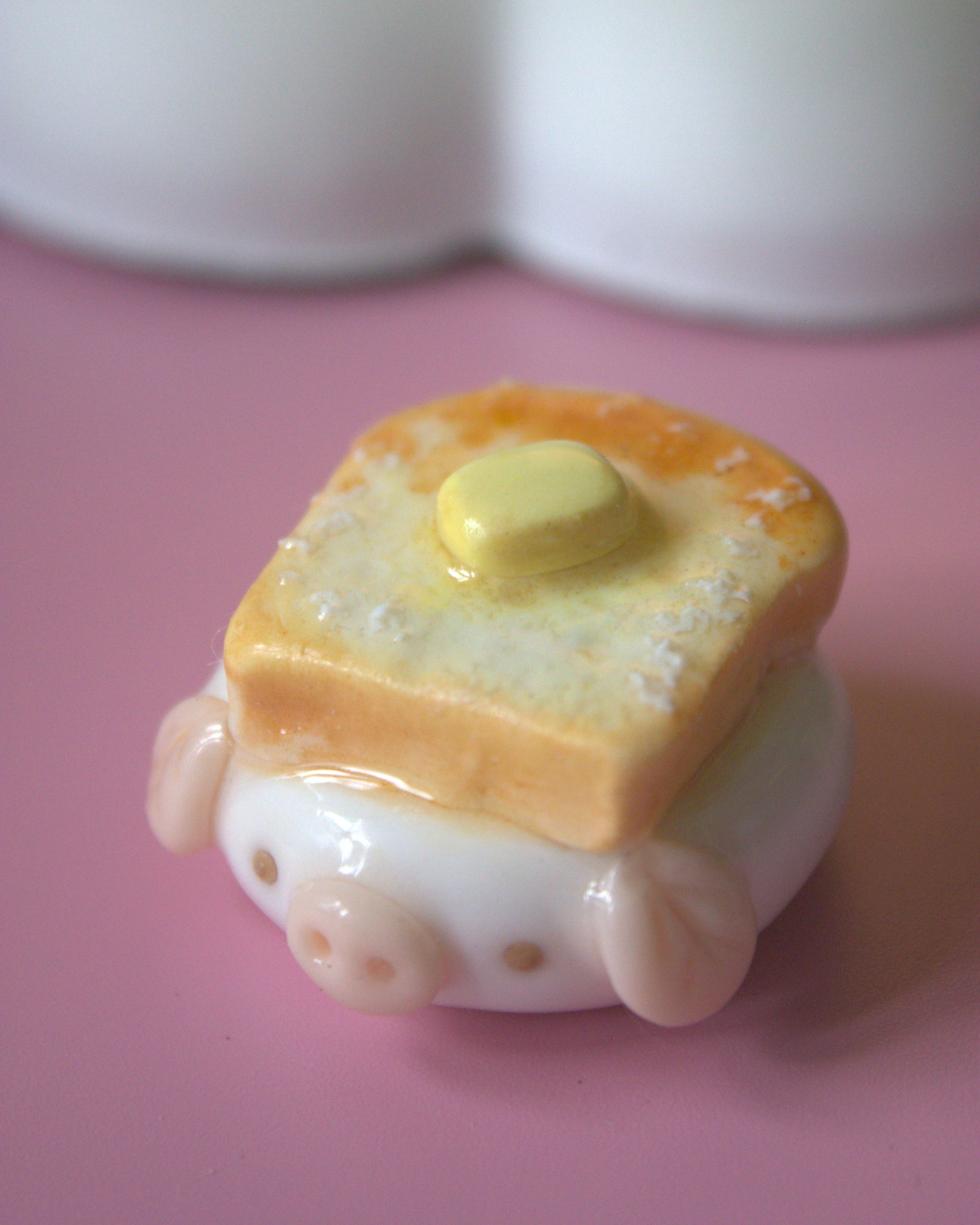 Moo toast desk figurine