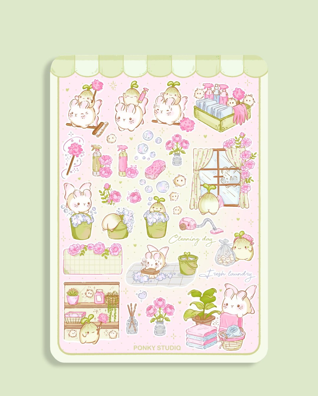 Cleaning day 🫧🧽 sticker sheet