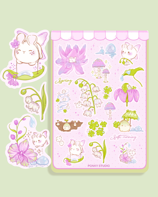 Morning dew 💧🍀 sticker sheet